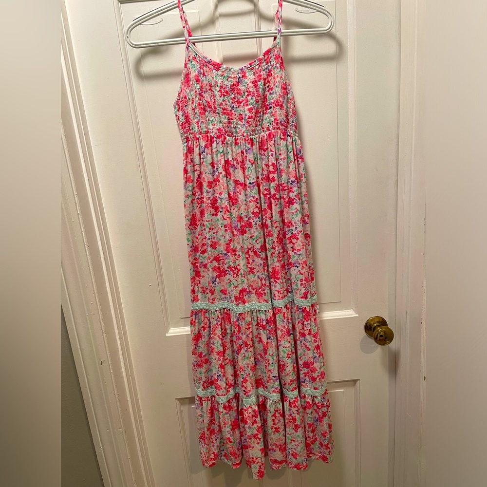 Cherokee Large 10/12 Floral Maxi Dress with adjustable straps